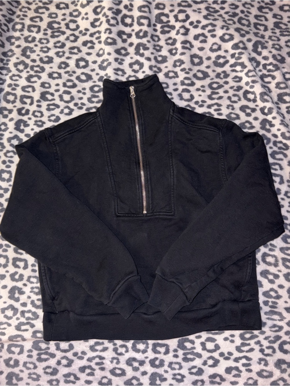 Everlane Black Half-Zip Pullover